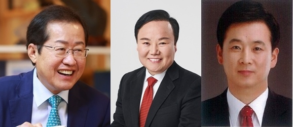 국민의힘 공천관리위원회는 13일 대구시장 선거 경선 후보 3명을 확정해 발표했다. 홍준표(왼쪽부터)·김재원·유영하 예비후보.