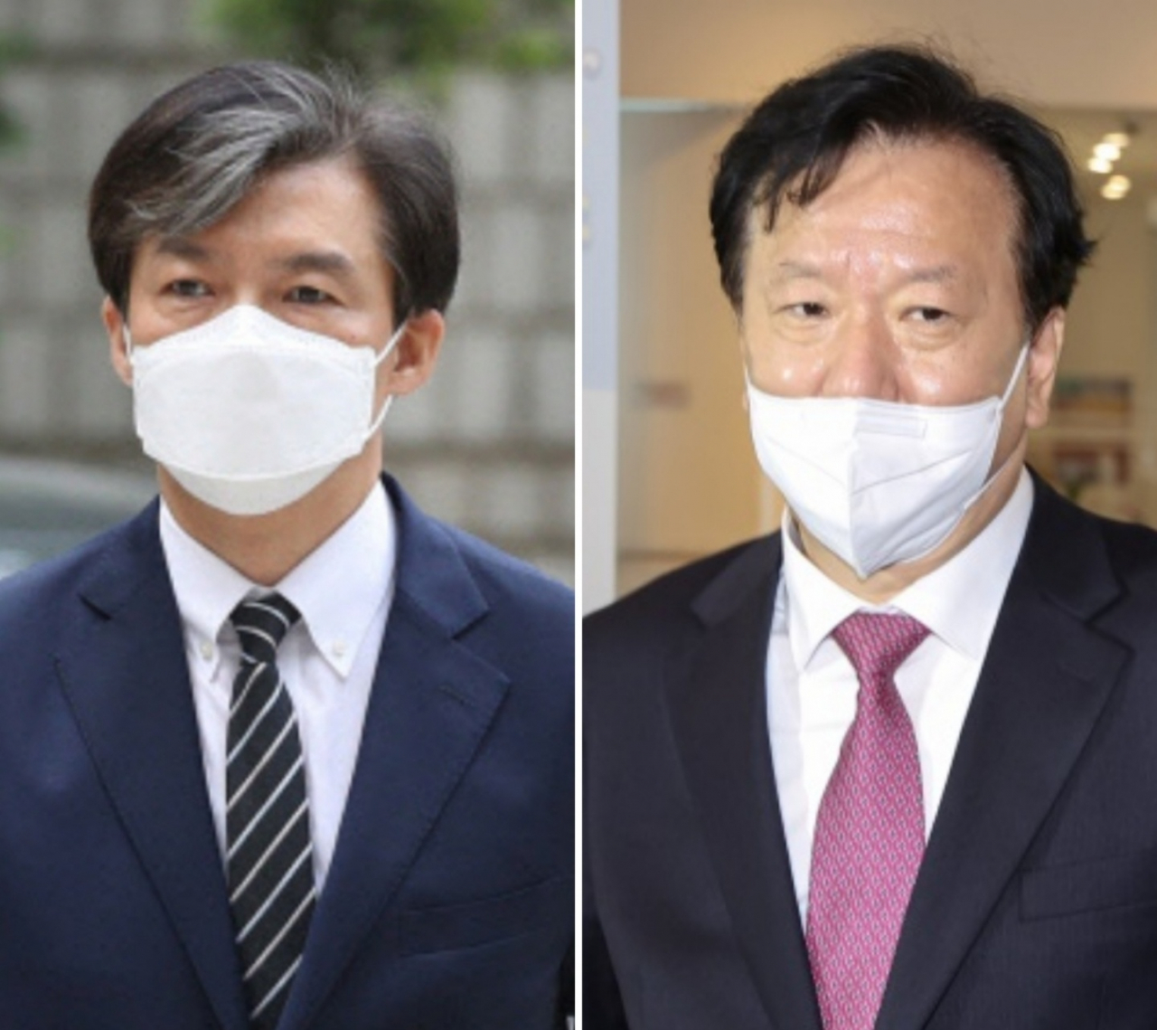 조국 전 법무부 장관(좌)과 정호영 복지부장관 후보자. [연합]