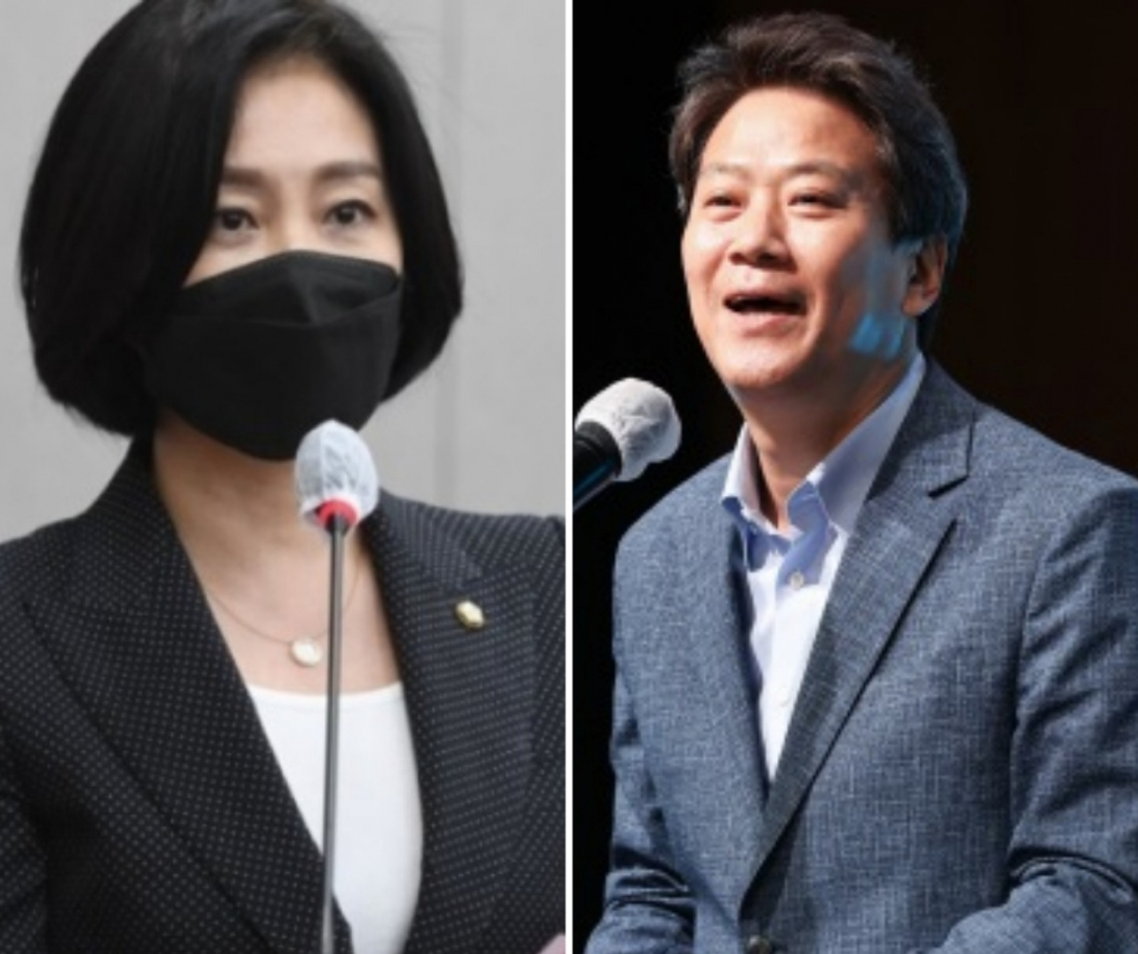 허은아 국민의힘 의원(좌)과 임종석 전 대통령 비서실장. [연합]