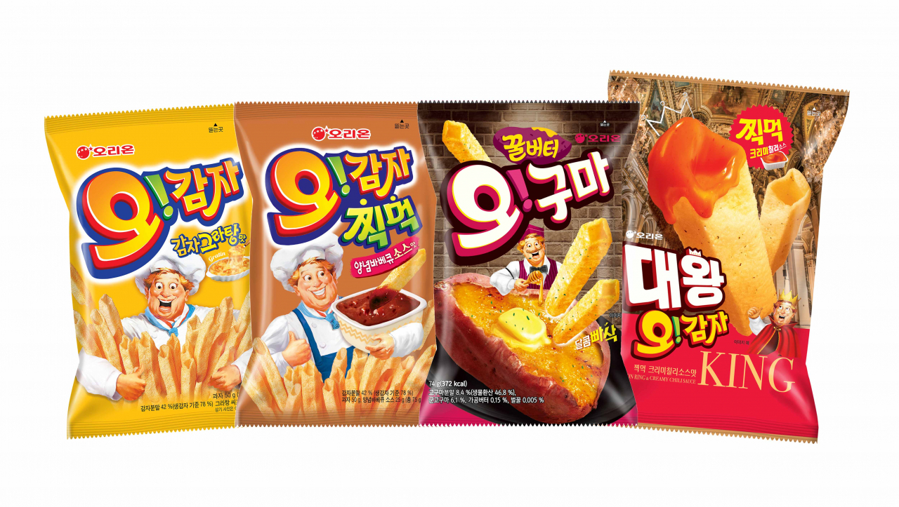 오리온의 대표 스낵 브랜드 '오!감자' 제품 이미지. [오리온 제공]