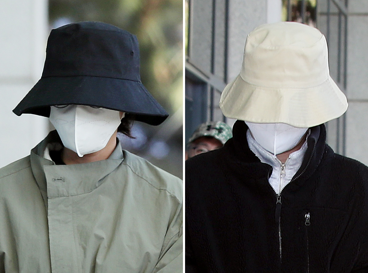 '계곡 살인' 사건의 피의자 이은해(31)·조현수(30)씨가 16일 오후 인천시 미추홀구 인천지방검찰청으로 압송되고 있다. [연합]