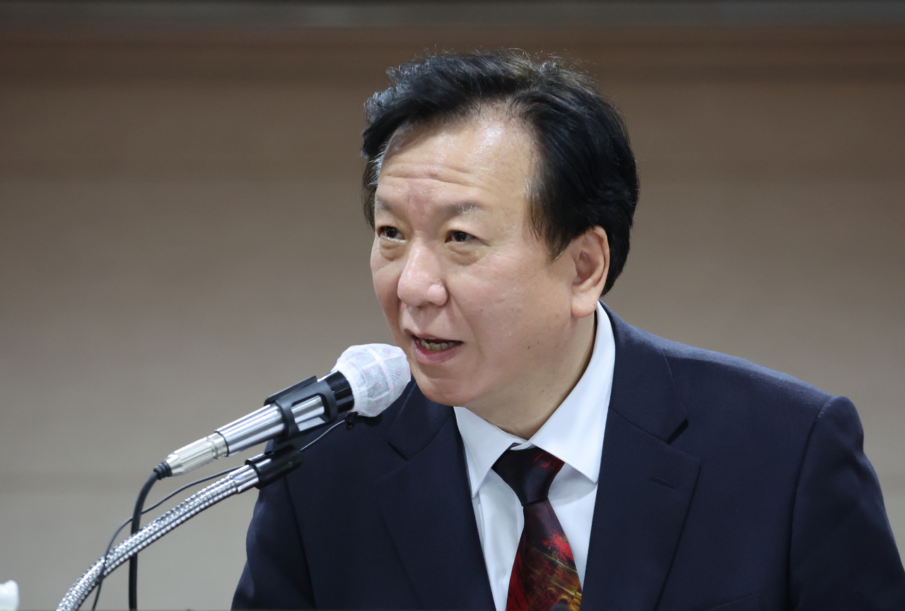 정호영 보건복지부 장관 후보자가 17일 서울 중구 국립중앙의료원에서 열린 기자회견에서 최근 제기된 자녀 관련 의혹을 해명하고 있다. [연합]