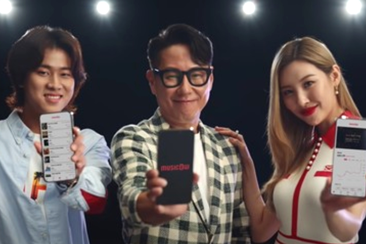 ‘뮤직카우’ 광고모델 윤종신(가운데), 이무진(왼쪽), 선미(오른쪽). [뮤직카우 광고 갈무리]