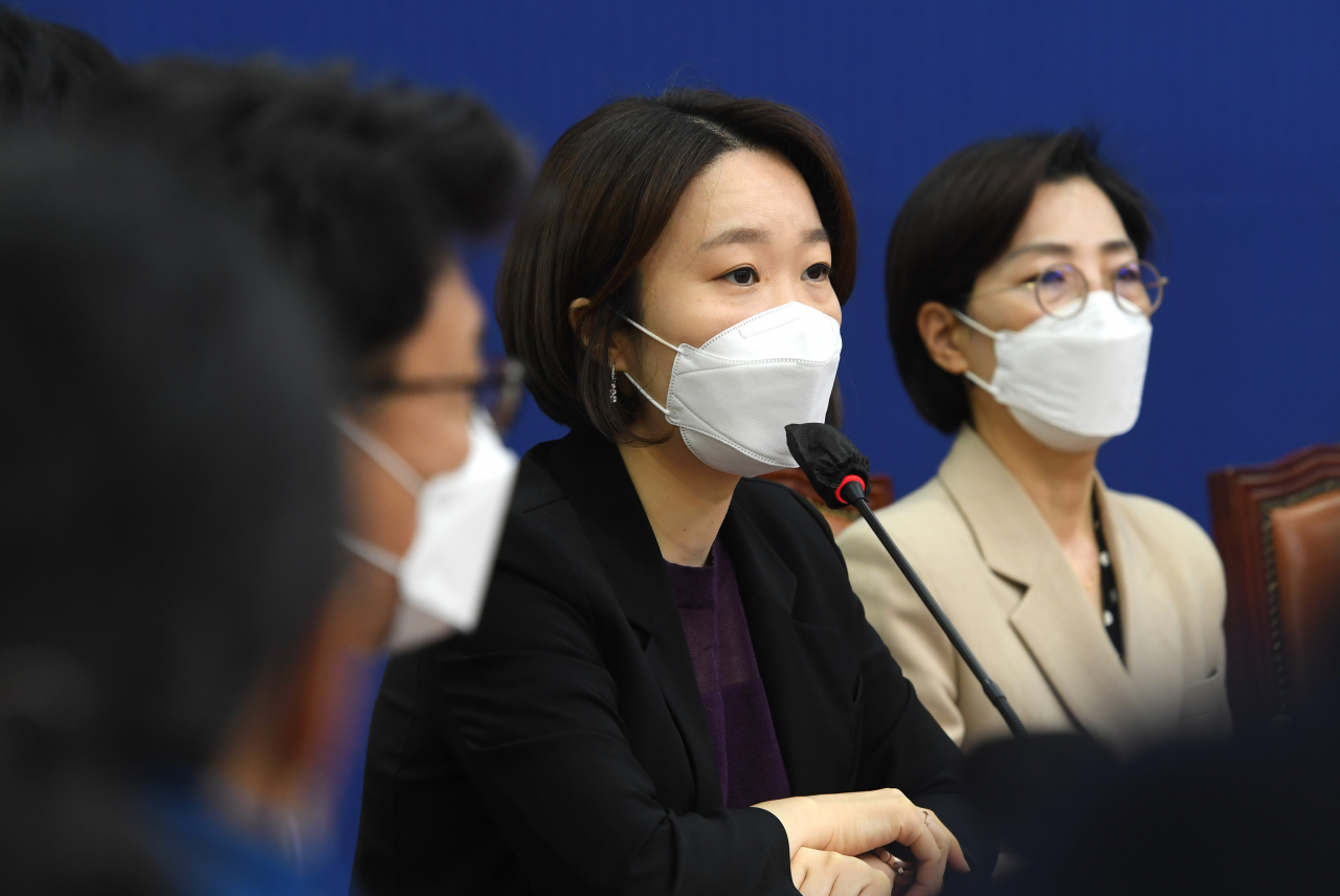 더불어민주당 이소영 비상대책위원이 지난 1일 서울 여의도 국회에서 열린 비상대책위원회의에서 발언하고 있다. [연합]