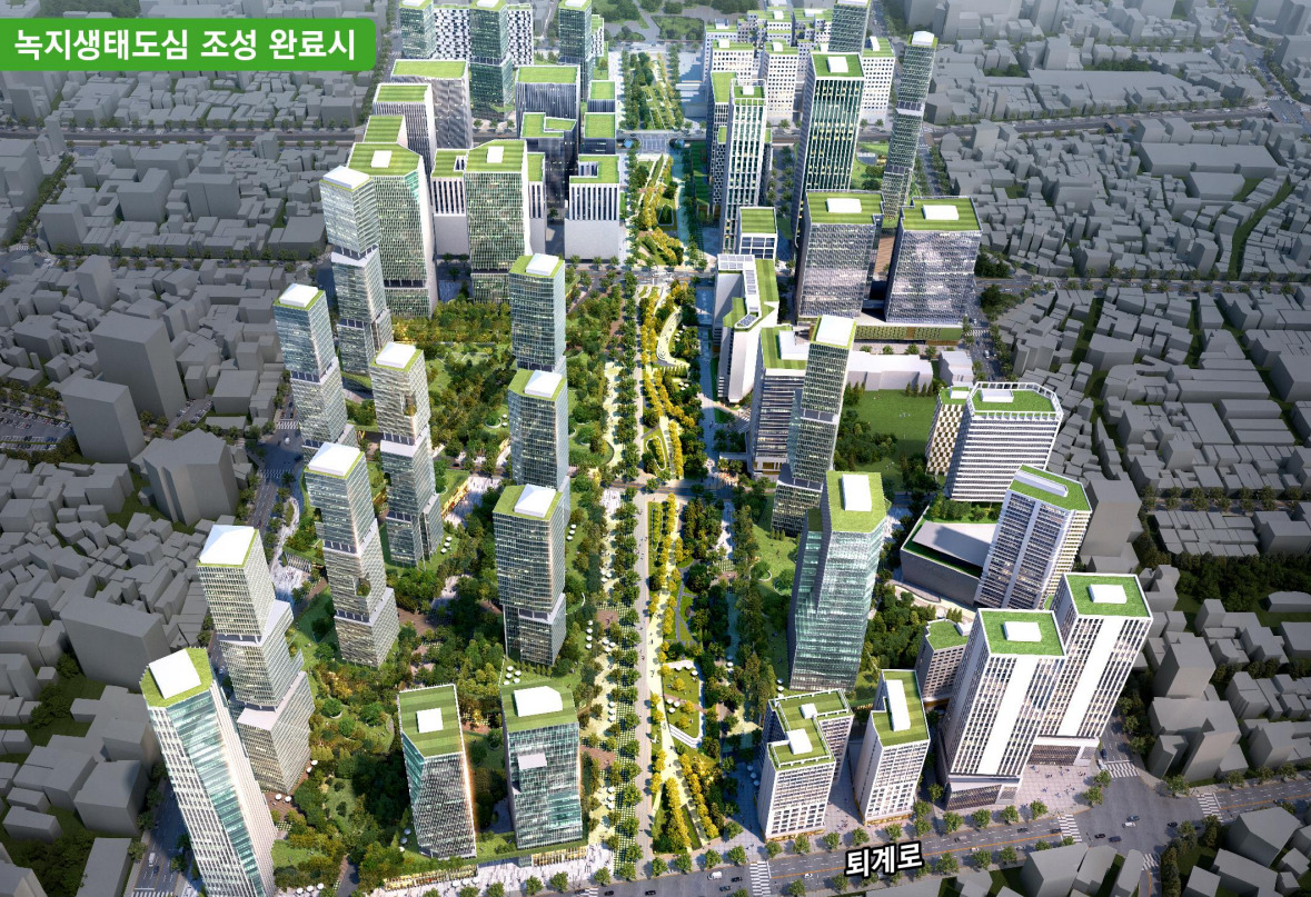 종묘~퇴계로 일대 재정비 후 조감도. [서울시 제공]