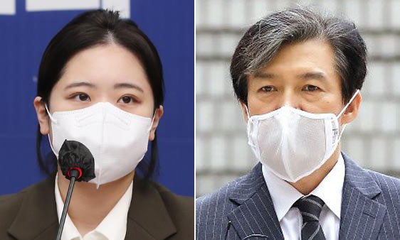 박지현 더불어민주당 공동비상대책위원장(왼쪽), 조국 전 법무부 장관. [헤럴드DB·연합]