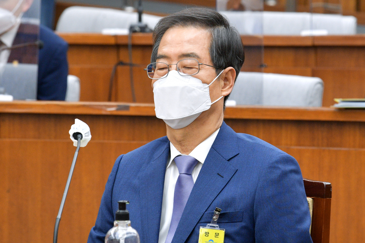 한덕수 국무총리 후보자 26일 국회에서 열린 인사청문회에 참석해 자리에 앉아 있다. 이상섭 기자
