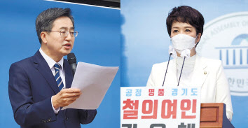 경기지사 후보로 맞붙은 더불어민주당의 김동연(왼쪽) 전 경제부총리와 김은혜 국민의힘 의원 [연합]
