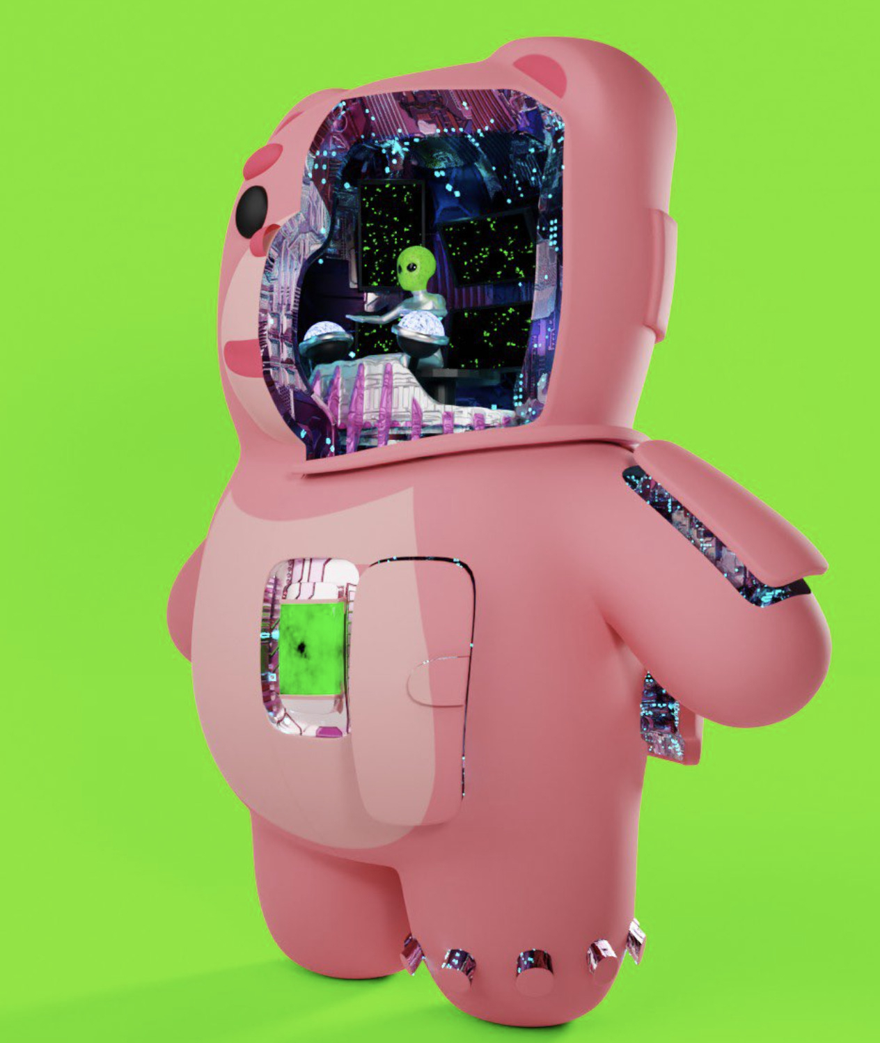 NFT(대체불가능한 토큰)으로 재탄생한 벨리곰. “벨리곰 안에는 누가 있을까?”라는 팬들의 피드백을 적극 반영해 벨리곰의 몸속 안을 들여다보는 NFT가 제작됐다. [닉플레이스 제공]