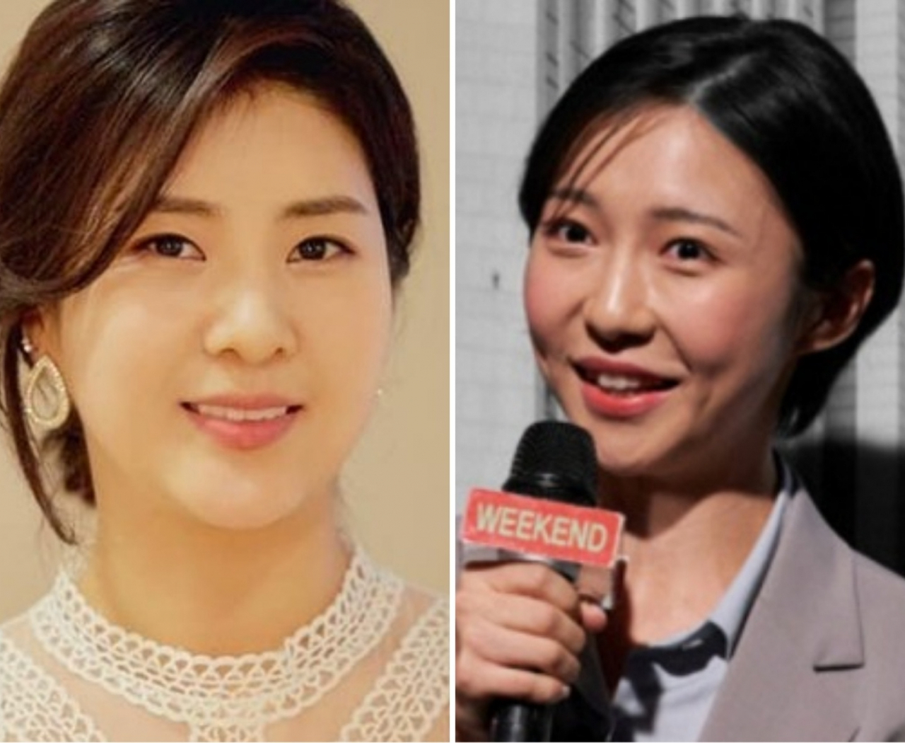 개그맨 강유미(좌)와 배우 주현영. [밀알복지재단, SNL코리아 캡처]
