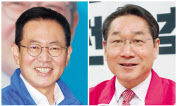 박남춘(왼쪽) 더불어민주당 후보와 유정복 국민의힘 후보.