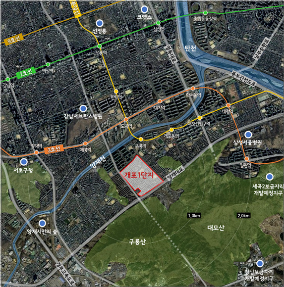개포주공1단지 위치도.[서울시 제공]