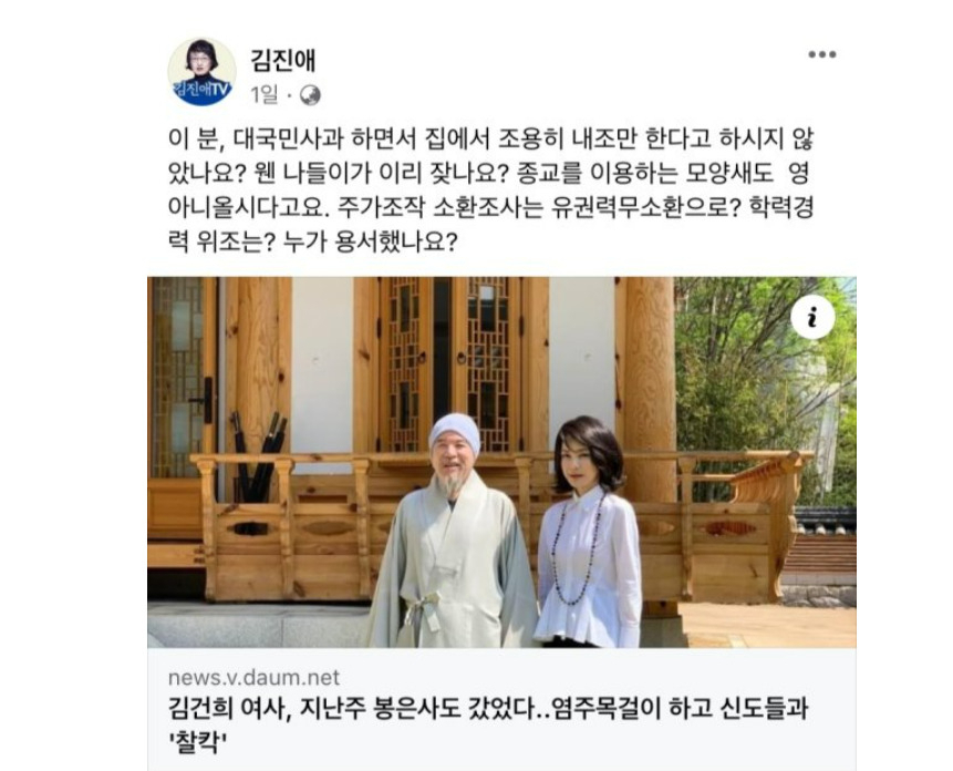 [김진애 전 의원 페이스북 캡처]