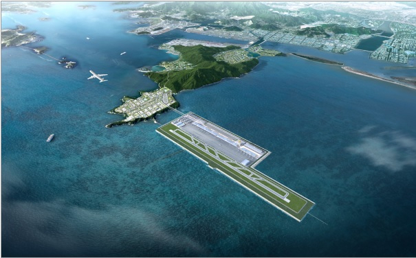 부산 가덕도 신공항 조감도. [연합]