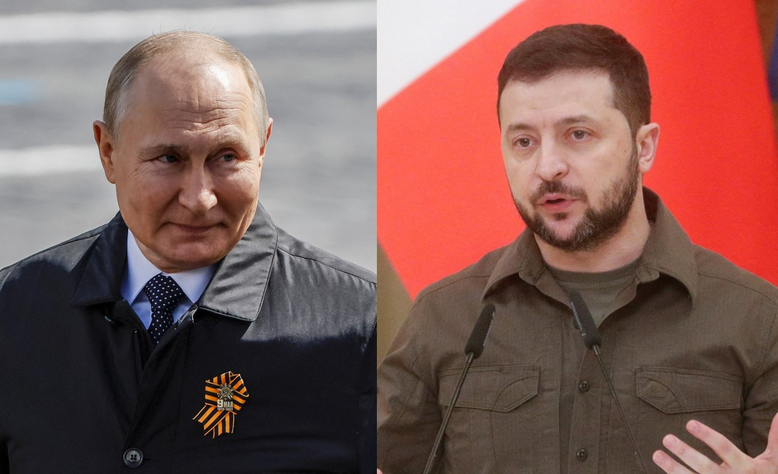 블라디미르 푸틴 러시아 대통령과 볼로디미르 젤렌스키 우크라이나 대통령. [로이터]