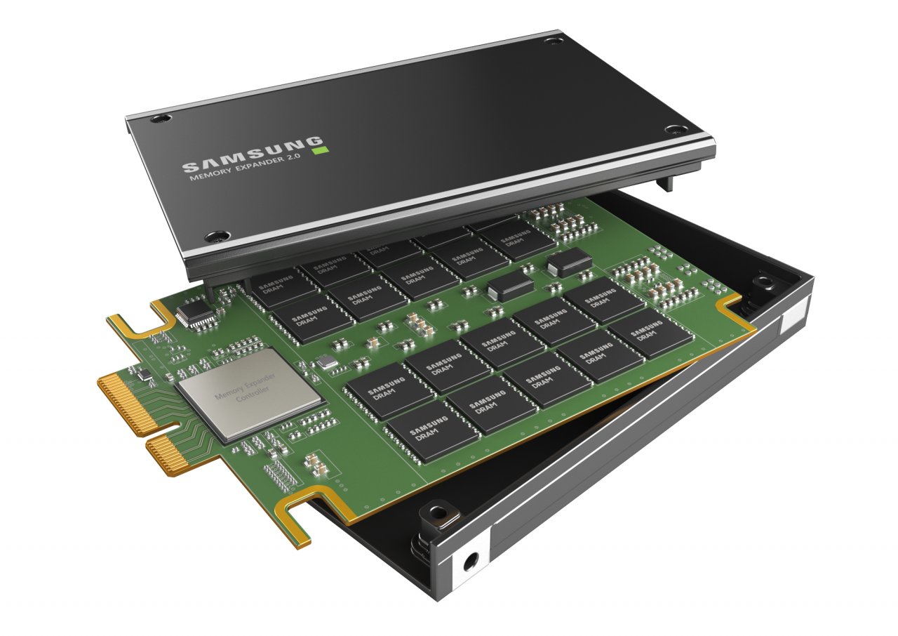 삼성전자의 업계 최초 고용량 512GB CXL D램 모습[삼성전자 제공]