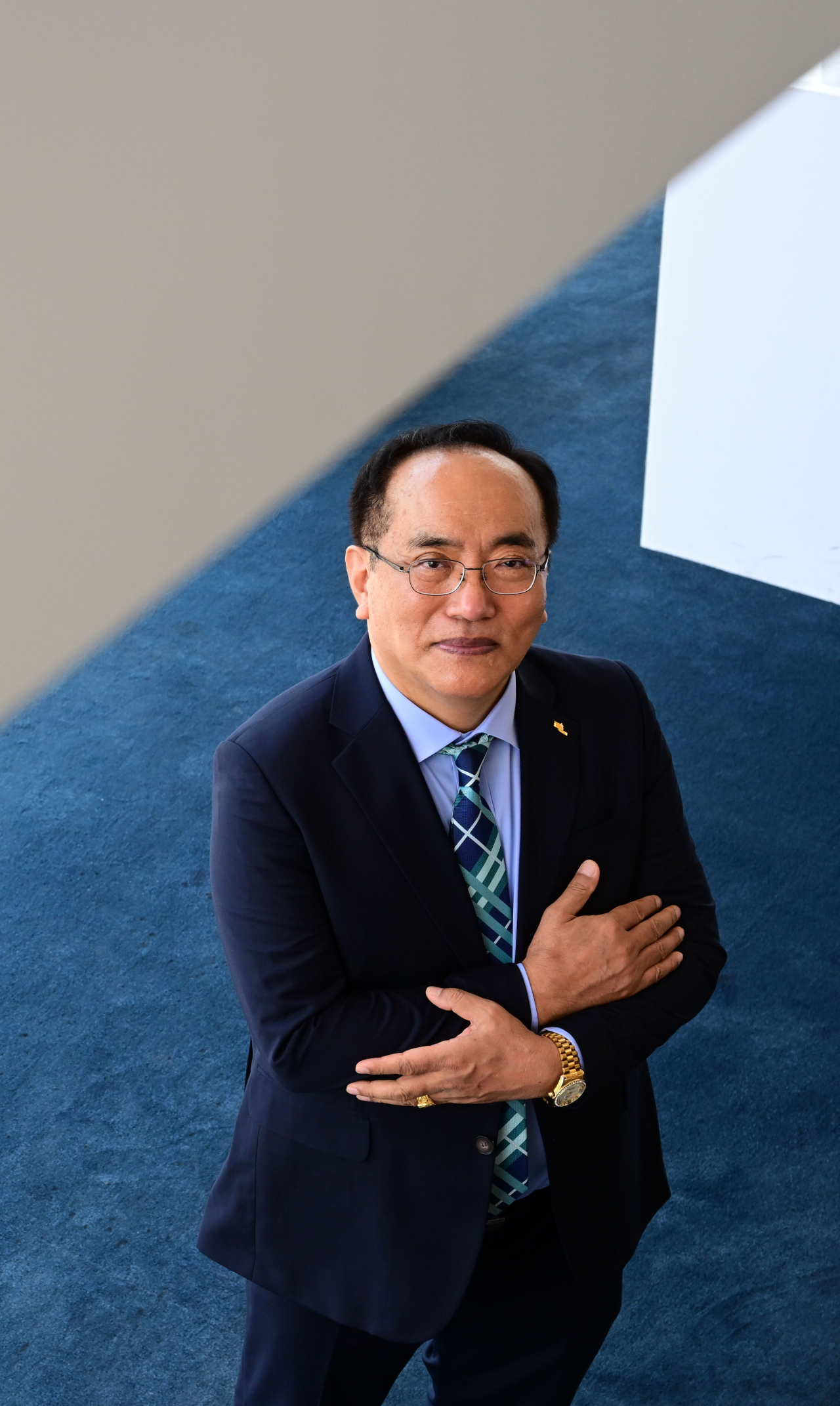 이장헌 이에스에스콤 회장의 모습.[사진=박해묵 기자]
