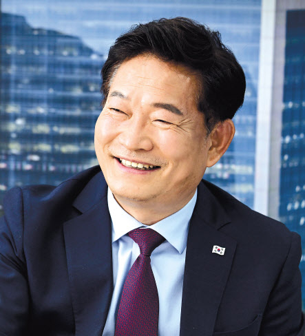 송영길 더불어민주당 서울시장 후보. 박해묵 기자