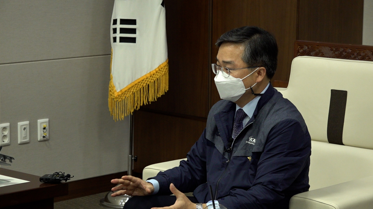 경남 사천 한국항공우주산업(KAI)에서 지난달 28일 인터뷰를 하고 있는 김지홍 고정익개발부문 항공기해석실장 [프로파일럿]