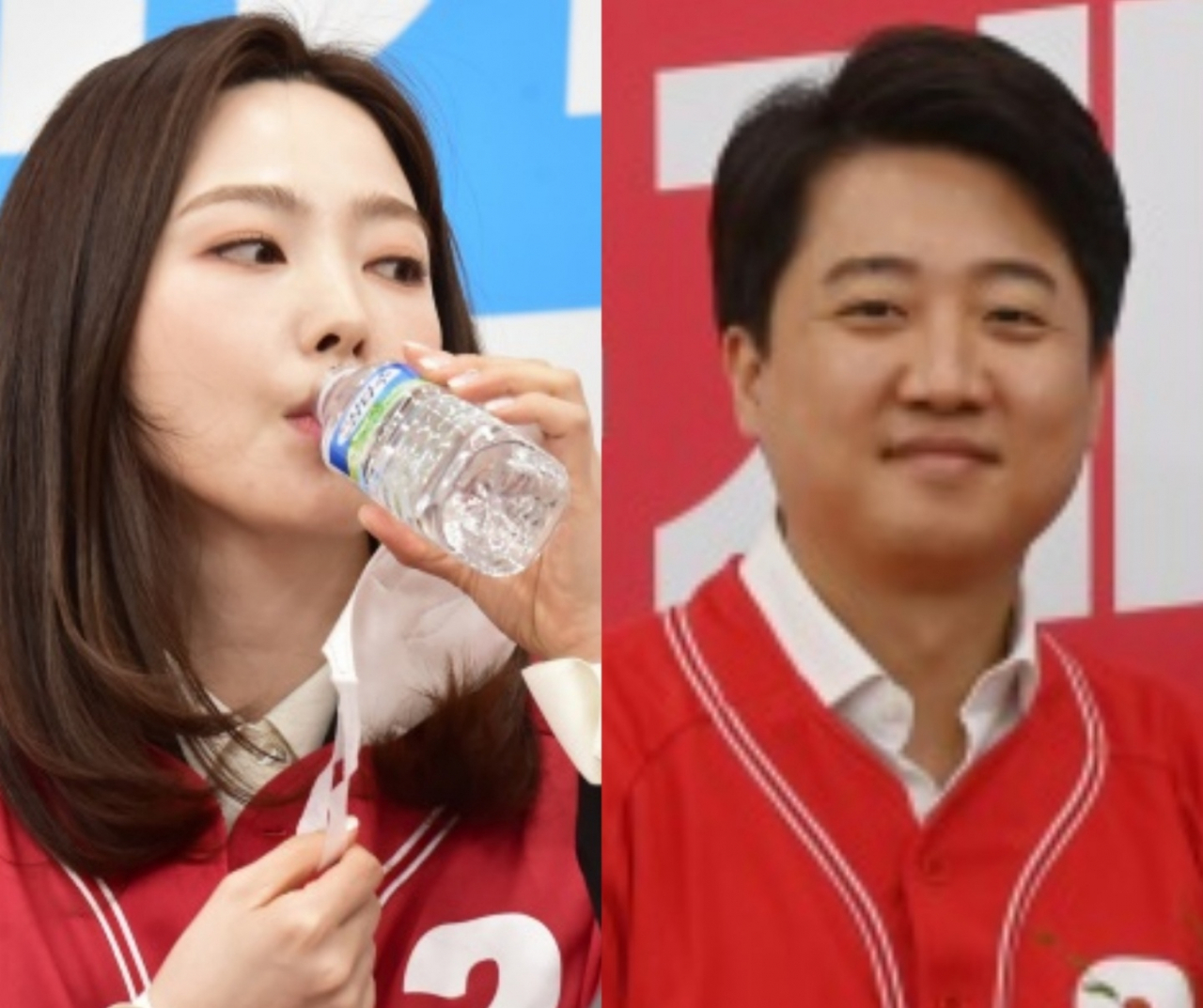 차유람 당구선수(좌)와 이준석 국민의힘 대표.[연합]