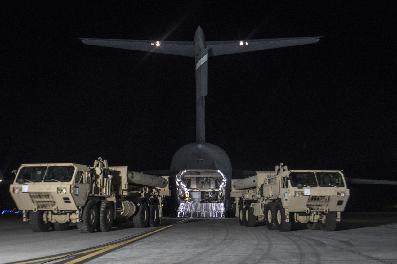 Elements of  the US-made Terminal High Altitude Area Defense (THAAD)(File Photo- United States Forces Korea)