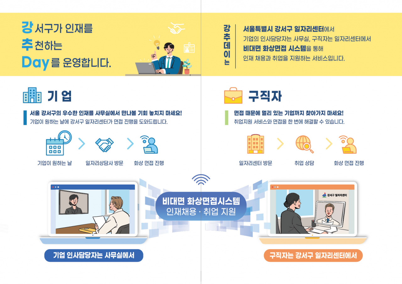 강서구 비대면 취업지원 서비스 강추데이 홍보 포스터. [강서구 제공]