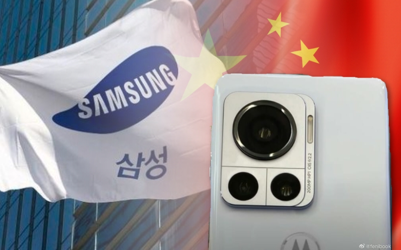 모토로라 에지 프런티어의 후면 카메라 모듈 유출 사진. [웨이보 캡처]
