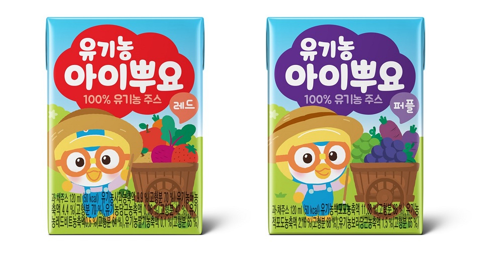 팔도가 최근 출시한 영유아 전용 주스 '유기농 아이뿌요' [hy 제공]