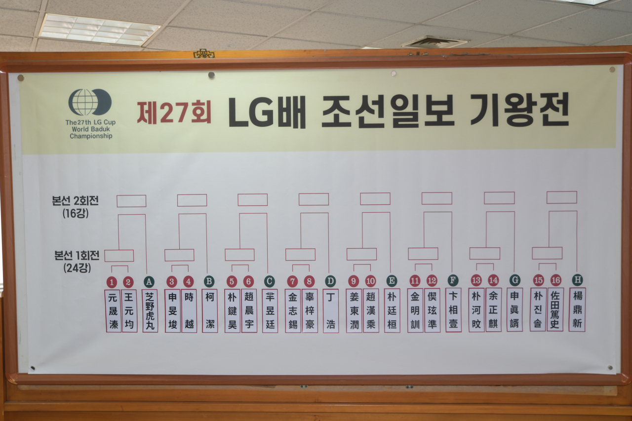 LG배 24강 대진표./한국기원 제공
