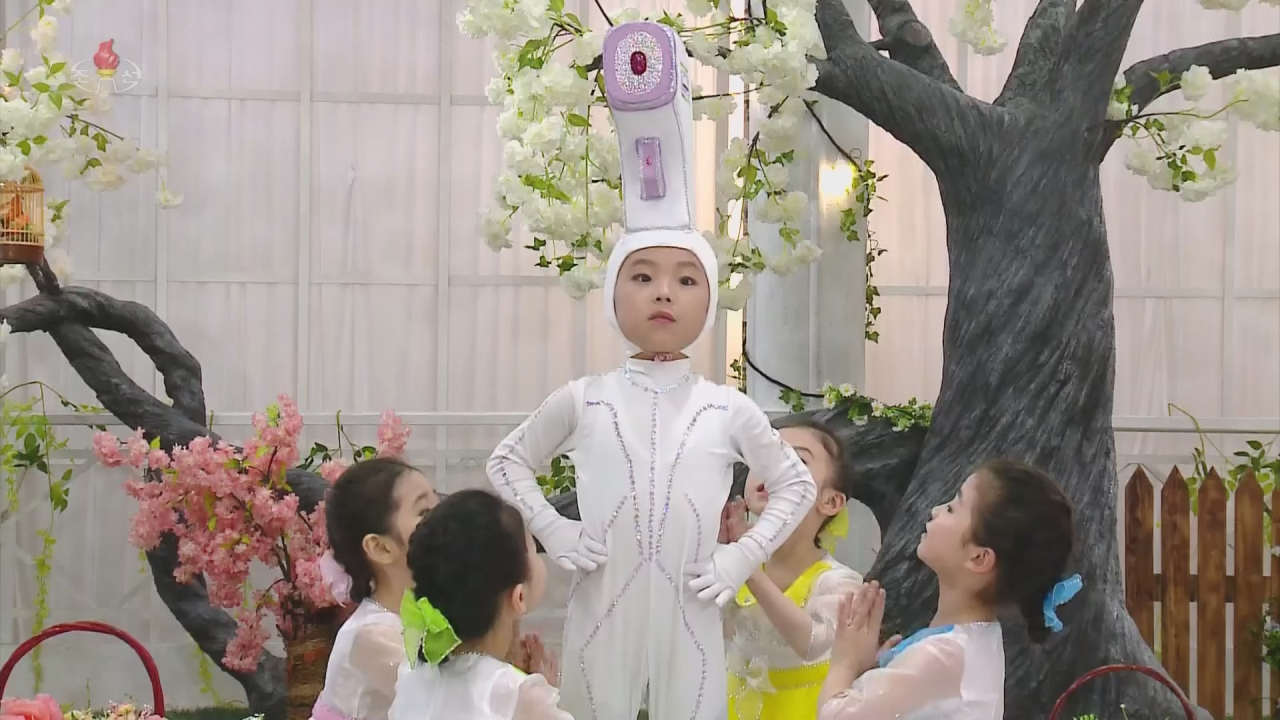 North Korea's Korean Central Television shows a clip produced to deliver disinfection guidelines against COVID-19 to children. (Korean Central Television)