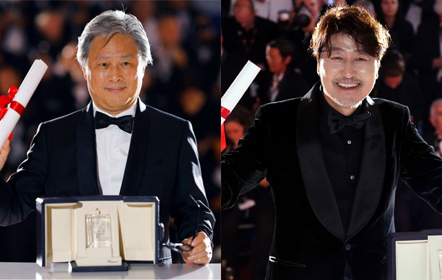 박찬욱 감독(왼쪽)과 송강호./연합