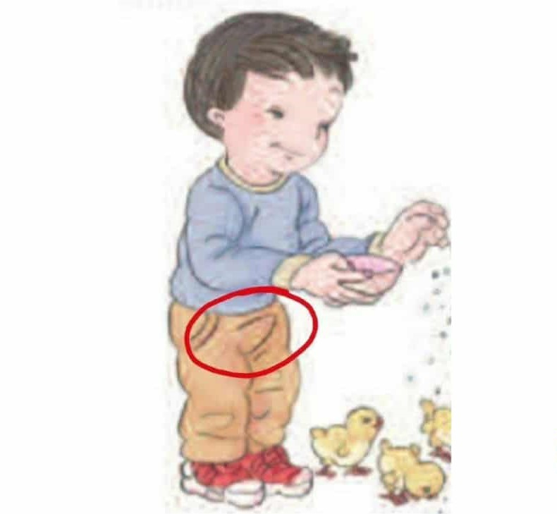 논란이 된 중국의 초등학교 교과서 삽화. [웨이보]