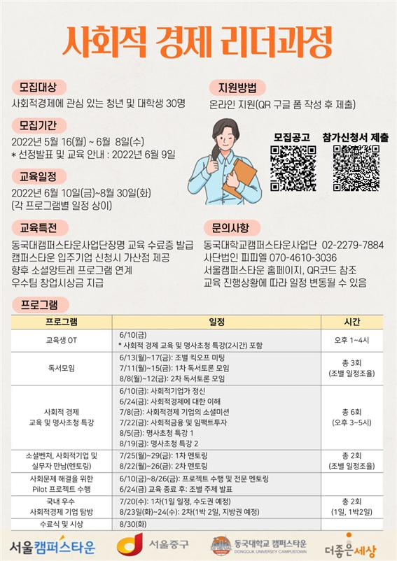 사회적경제 리더 과정. [중구 제공]