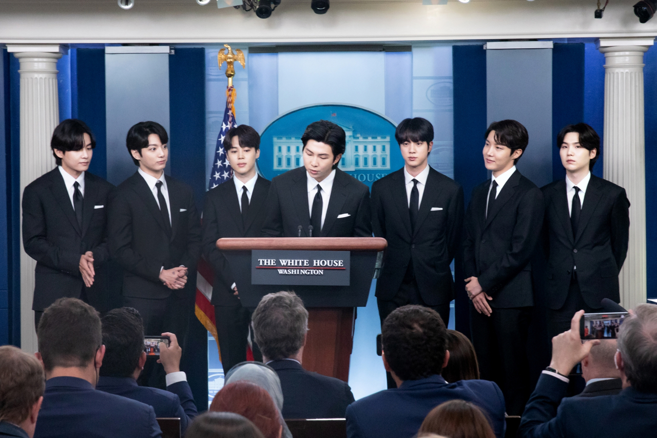 한국 아티스트 최초로 백악관을 찾은 방탄소년단 [빅히트뮤직 제공]