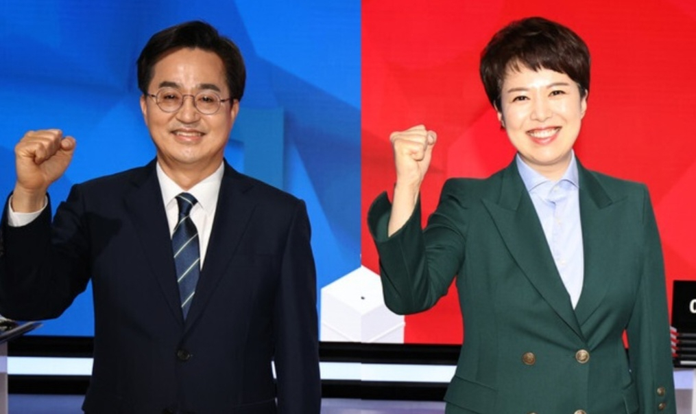 경기도지사 김동연(왼쪽) 더불어민주당 후보, 김은혜 국민의힘 후보