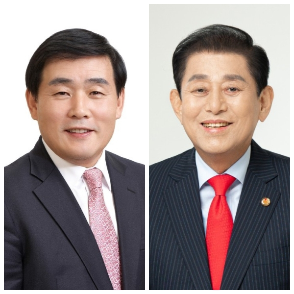문경복 인천 옹진군수 당선인, 유천호 인천 강화군수 당선인〈사진 왼쪽부터〉
