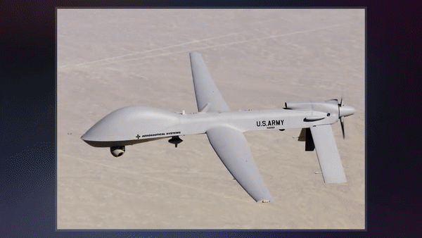 미국 제너럴오토믹스의 MQ-1C 그레이 이글. [Wiki4all 유튜브채널]