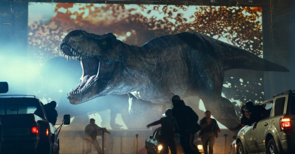This image provided by Universal Pictures Korea shows a scene from "Jurassic World Dominion." (Universal Pictures Korea)
