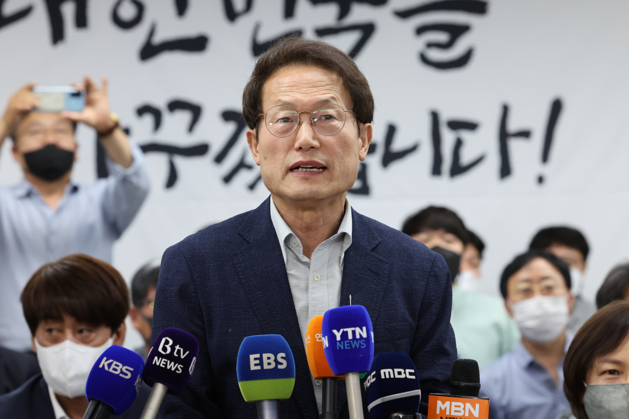 전국동시지방선거 서울교육감 선거에서 3선에 도전에 성공한 조희연 후보. [연합]