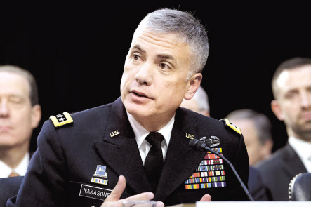 폴 나카소네 미 국가안보국(NSA) 국장 겸 미군 사이버사령관의 모습. [AP]