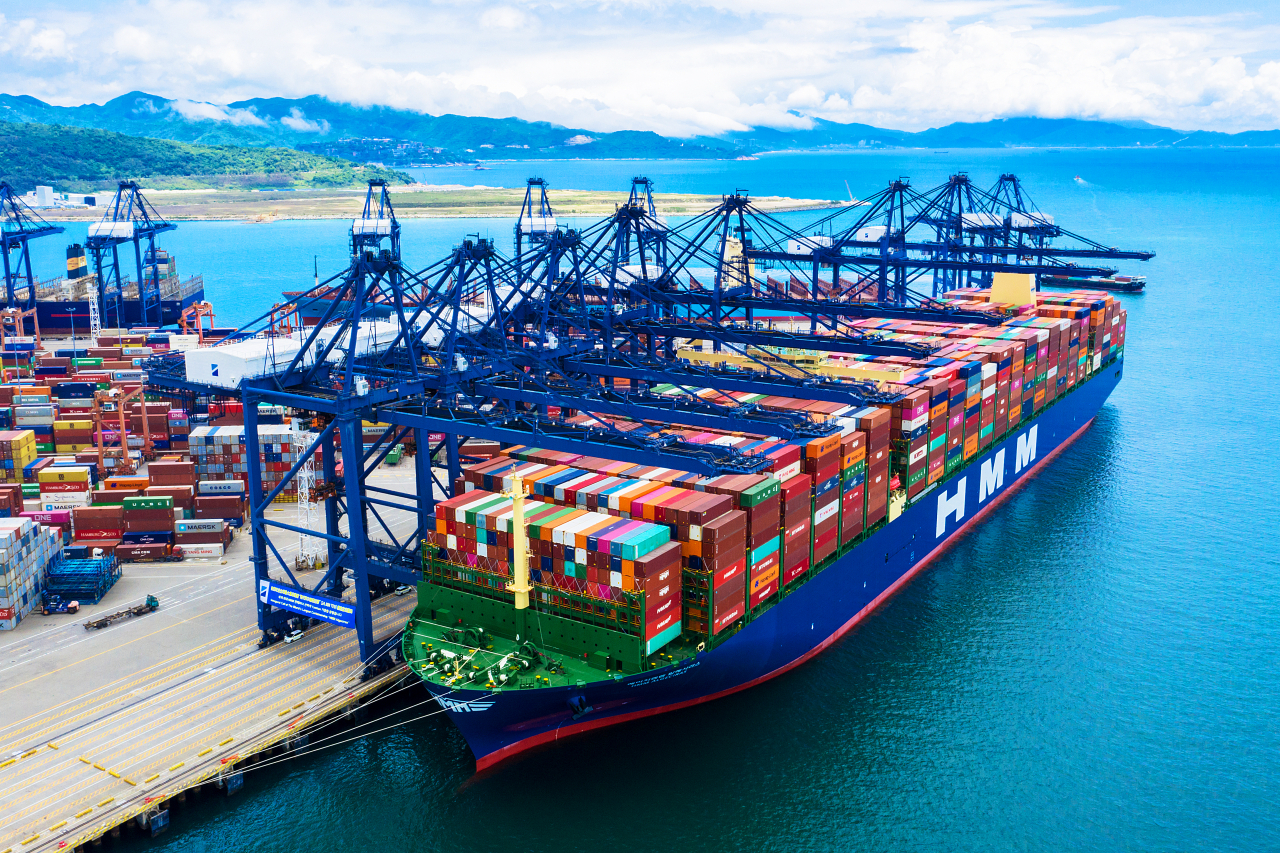 HMM의 2만4000TEU급 초대형 컨선 HMM알헤시라스호 [HMM 제공]