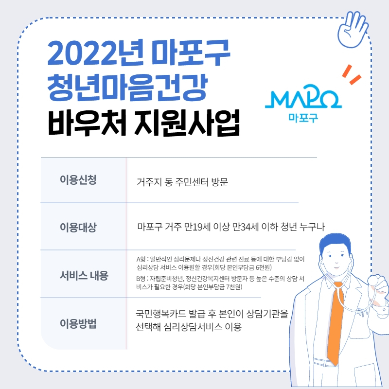 청년마음건강 지원사업 안내문