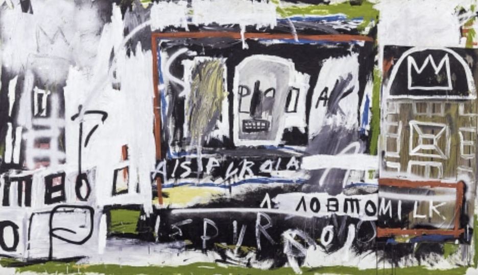 뉴욕을 배경으로 한 장 미셸 바스키아 작품. [Jean-Michel Basquiat: New York, 1981. 헤럴드DB]