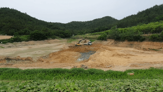 백길저수지가 바닥이 나면서 모내기와 대파파종을 앞둔 논과밭은 올스톱됐다. 서인주 기자