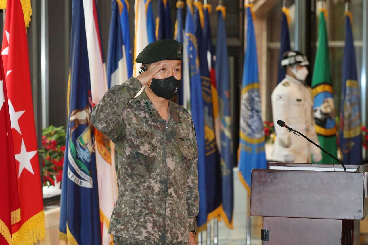 한미연합군사령부는 23일 서울 용산기지에서 안병석 연합사 부사령관 취임 의장행사를 가졌다. [국방일보 제공]