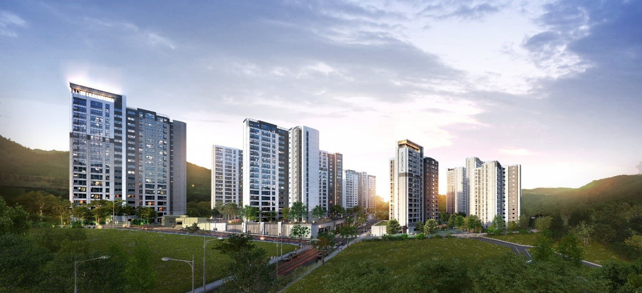 , ‘장흥역 경남아너스빌 북한산뷰’ 투시도.