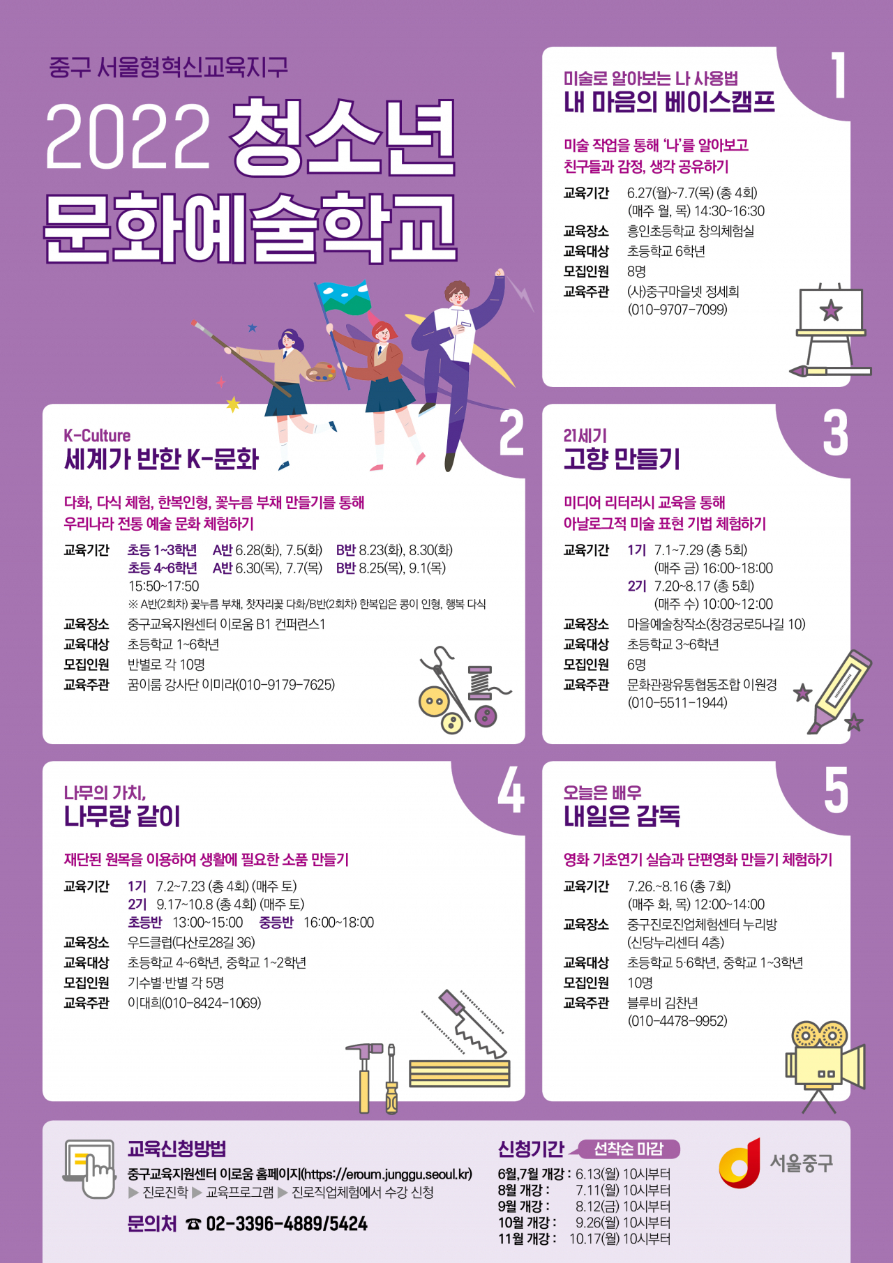 2022 청소년문화예술학교 포스터. [동작구 제공]