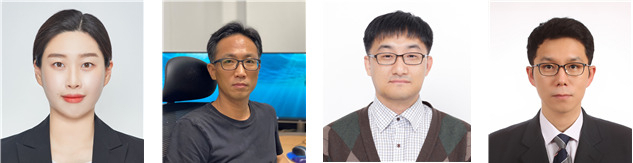 왼쪽부터 임윤지 학생연구원(제1저자), 이계행 책임연구원(공동교신저자), UNIST 이호식 교수(공동교신저자), 부산대 남기민 교수(공동교신저자)[KBSI 제공]