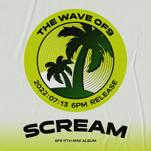 A promotional poster for boy group SF9's upcoming EP "The Wave OF9" and its main track "Scream," provided by FNC Entertainment (FNC Entertainment)