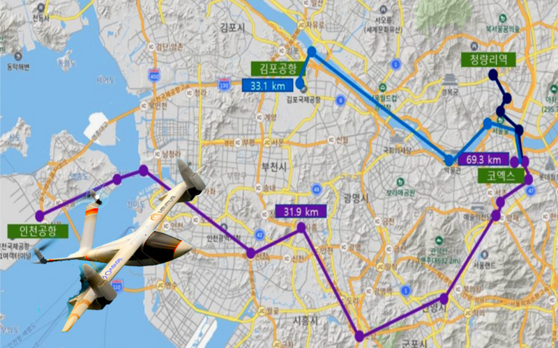 정부는 오는 2025년 ‘하늘을 나는 택시’로 불리는 UAM(도심항공모빌리티) 서비스의 상용화를 목표로 하고 있다. [한화시스템, 국토교통부 제공]